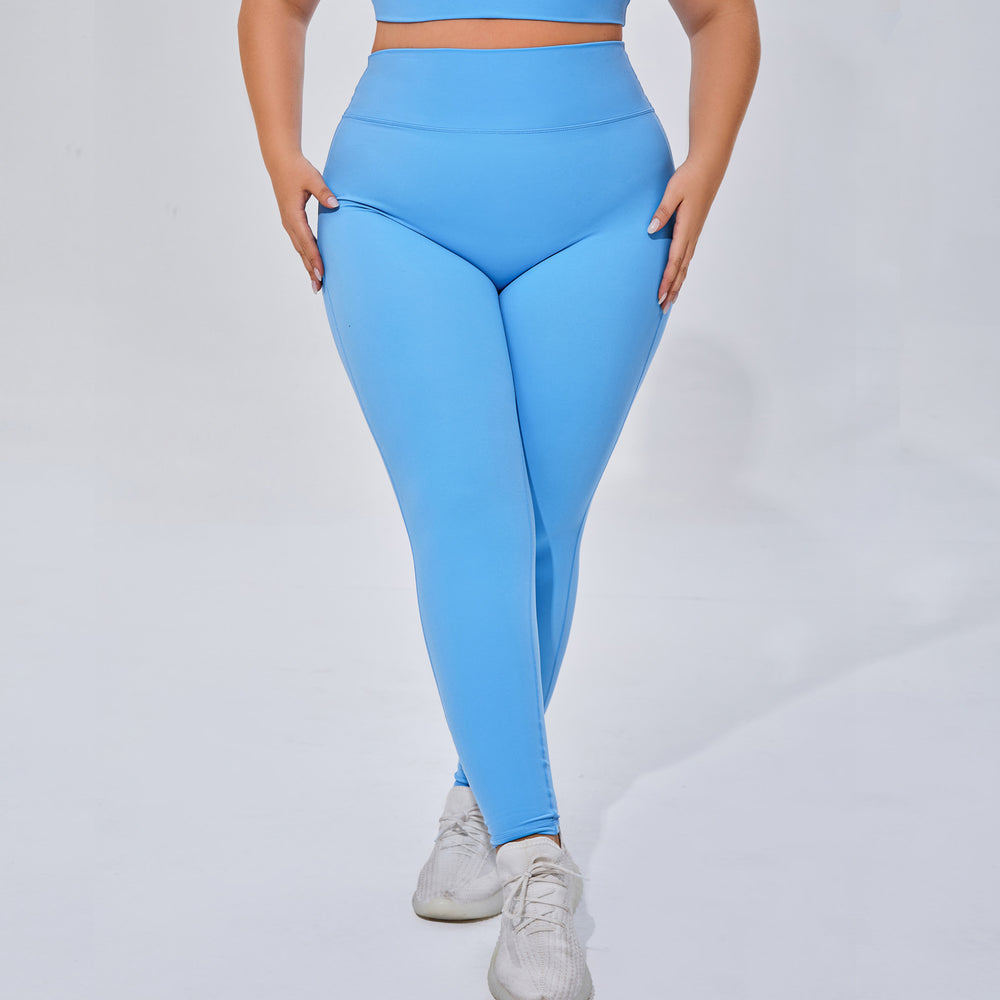 European and american plus size high-waisted yoga pants for women - tummy control, butt lifting, tight-fitting workout leggings - barely-there feel, breathable, running & fitness pants