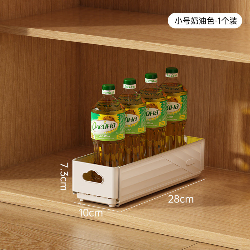 Retractable storage box Living room Kitchen cabinet Seasoning storage box Drawer Folding rectangular snack desktop storage basket