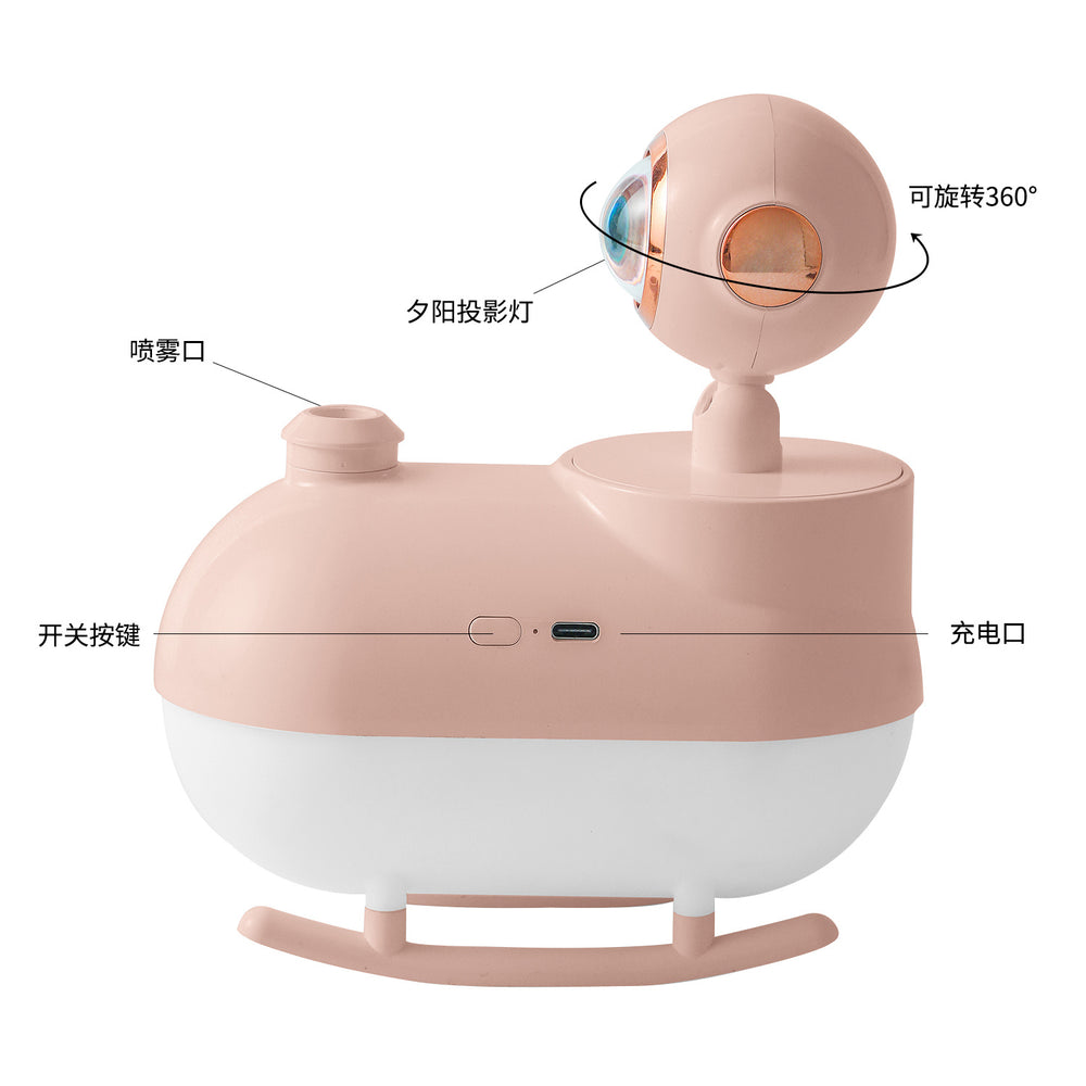 2024 new sunset lamp humidifier - home desktop bedroom small multifunctional ambient light atomizer - wholesale