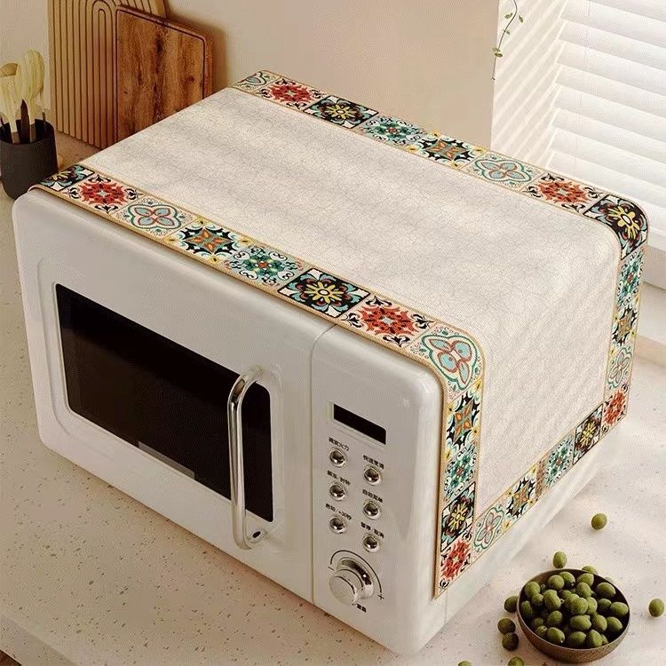 Kitchen oven cover cloth microwave oven abrasion resistant dustproof pad refrigerator decoration accessible luxury high-end oil-proof waterproof cover cloth