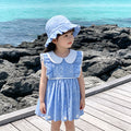 Girls' summer dresses  new style baby doll collar sleeveless princess dress chic little girl summer dress