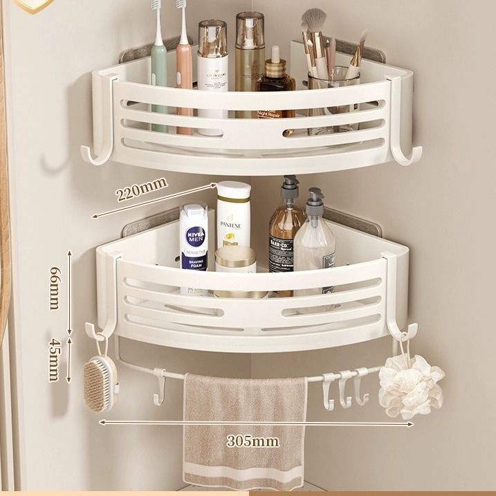 Bathroom triangle storage rack wall-mounted toilet washroom wash basin wall corner storage rack wall-mounted