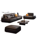 Italian normcore black sailboat genuine leather sofa modern casual living room lazy sofa accessible luxury house straight row sofa