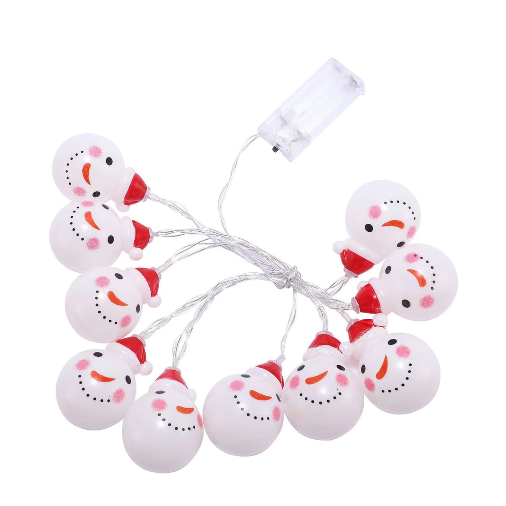 Processing custom Christmas window snowman pendant light string remote control battery box led lights Christmas tree decoration lights