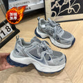 Vintage chunky platform sneakers for women - new fall/winter 2026 collection, bestselling, versatile, lightweight, height-increasing, fleece-lined casual athletic shoes