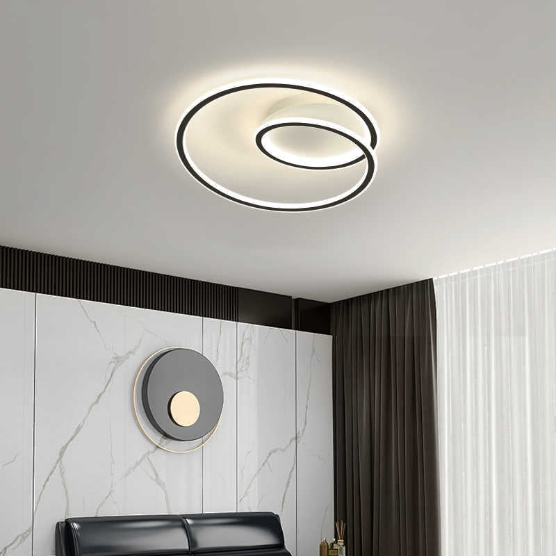 Geometric living room light modern simple atmosphere Italian minimalist ceiling light Guangdong Zhongshan lighting combination whole house package