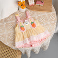 Baby summer cartoon style romper - cute and adorable lightweight jumpsuit for baby girls