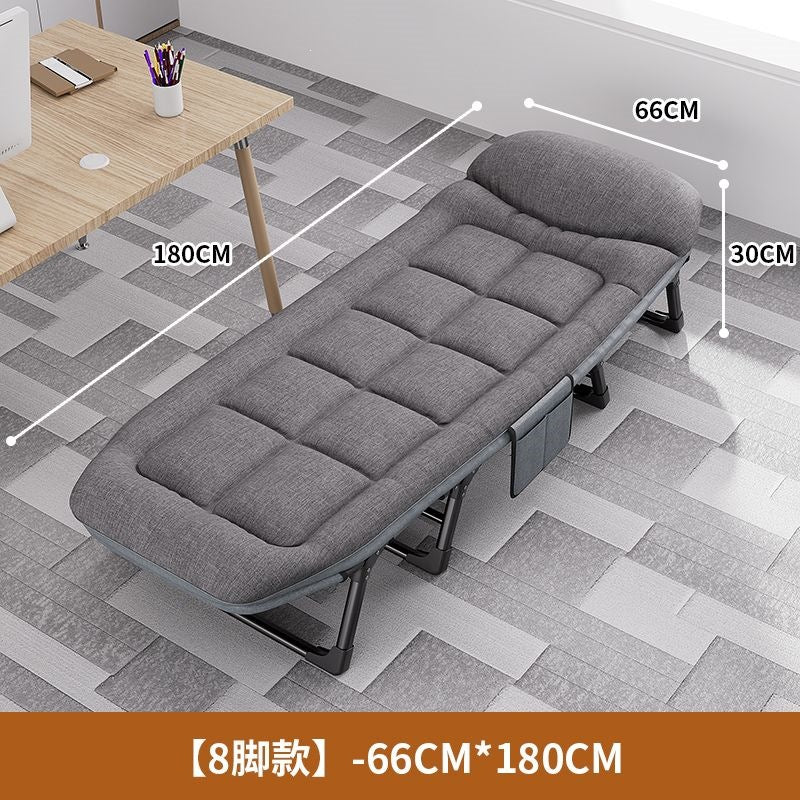 Foldable bed single office nap bed recliner portable multifunctional companion army for home simple lunch break handy gadget