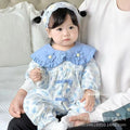 Baby girl's long-sleeved romper, stylish and fashionable, perfect for newborns, full-month celebrations, outings, and 100-day milestones. newborn baby clothes, one-piece jumpsuit, suitable for spring and autumn