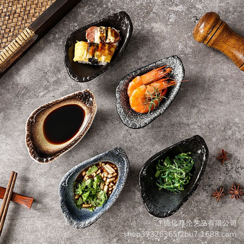 Japanese ceramic retro japanese stylefor home soy sauce dish vinegar pot seasoning dish kitchen supplies side dish dipping dish wholesale