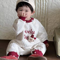 Cartoon spring/autumn new baby cute romper, letter print long-sleeve crawling suit for baby boys and girls, stylish infant outfit