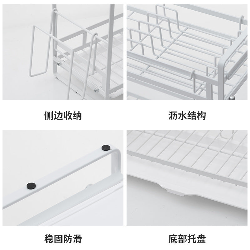 Liheng Kitchen Shelf Multifunctional Dish Storage Rack Dish Rack Drain Rack Storage Box Dish and Chopstick Rack Household