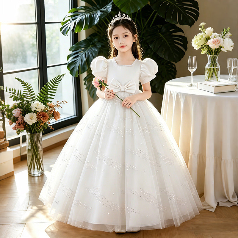 Girls' dresses: new summer  collection - forest-inspired tulle princess dress for piano recitals, birthday parties, children's hosts, and children's day celebrations