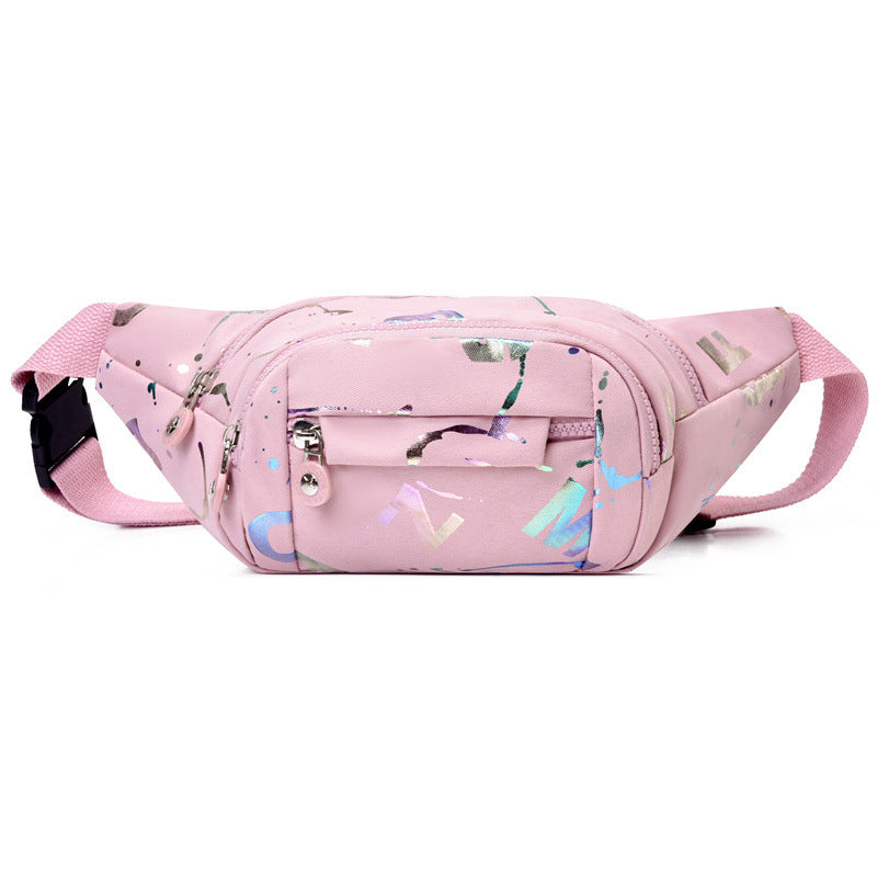 Fanny pack women's new fashion trend versatile shoulder bag light travel sports chest bag casual messenger small backpack
