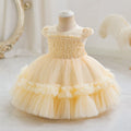 Ready-to-ship wholesale baby girl evening dresses, tulle beaded princess dresses, first birthday party dresses, girl dress
