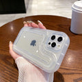 Suitable for apple 16pro track transparent mobile phone case iphone12/7p simple all-inclusive anti-fall tpu protective case