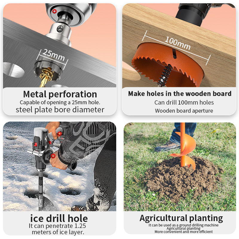 Cross-border customization Nanwei brushless hand electric drill household large torque 13mm impact ice drill industrial electric drill power tools