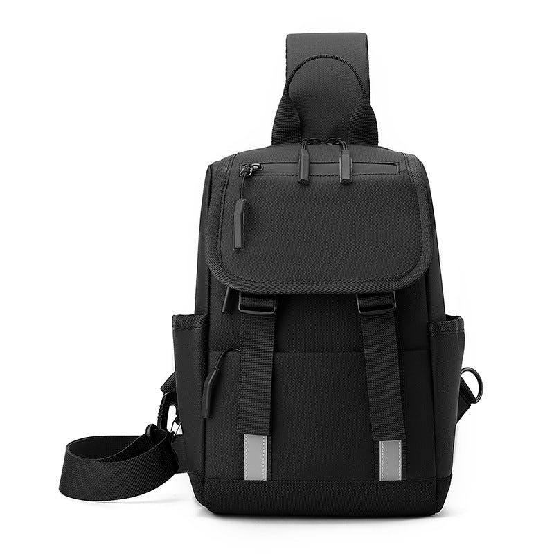 Simple outdoor travel messenger bag 2024 new business commuter shoulder bag large capacity trendy men's and women's breast bag