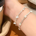 Elegant butterfly bracelet with crushed silver beads - 2026 new arrival, light luxury, niche design, exquisite and high-end style, wholesale for women