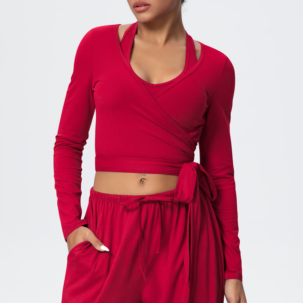 New arrival: solid color brushed microfiber breathable high-stretch yoga set - 3-piece workout outfit for running, fitness, and yoga
