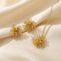 popular copper inlaid zirconium dandelion necklace for women, accessible luxury, niche, versatile, simple and exquisite, new clavicle chain set