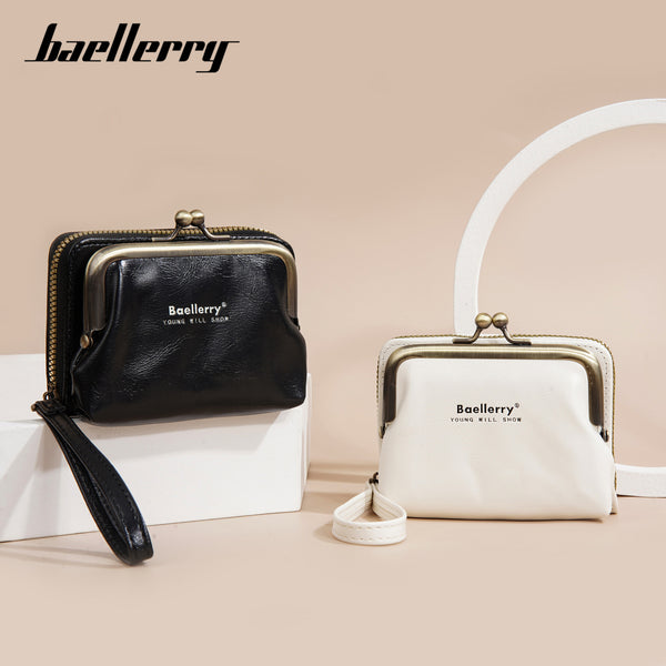 New women's change bag baellerry Korean version oil wax leather zipper organ card bag mini mouth bag wholesale