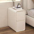 Bedside tableaccessible luxurycream style normcore storage cabinet for home bedroom modern casual small solid wood leather bedside cabinet