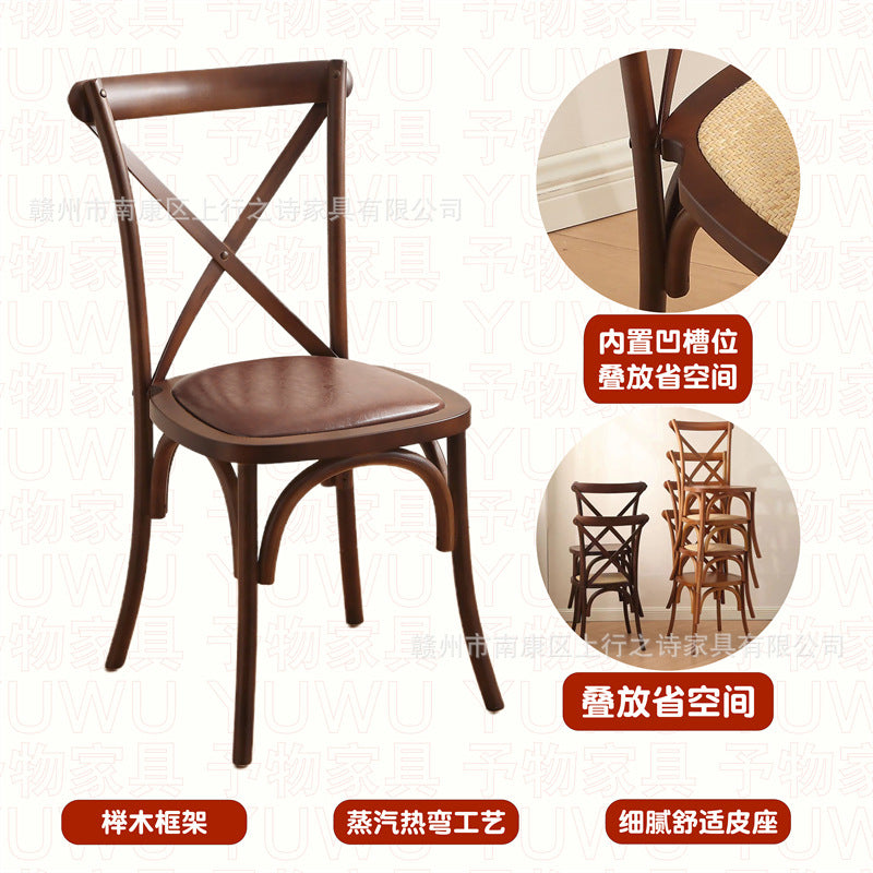 Italian dining chair - modern minimalist light luxury dining table and chair set - designer style nordic 2025 new arrival dining stool