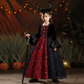Halloween children's costume drama performance mesh witch cloak witch cross-border clothing girls' witch dress
