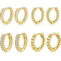 new arrival jewelry fashion exquisite zircon earrings small round ball normcore earrings cable stitch twisted circle earrings