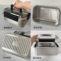 304 stainless steel food storage container - food grade refrigerator organizer, sealed lidded square & rectangular bins