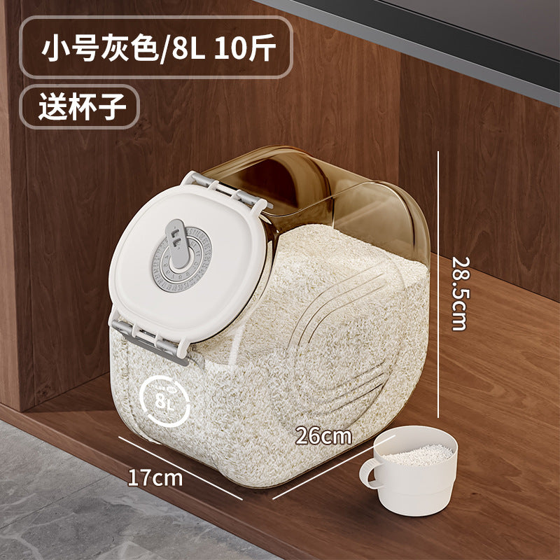 Rice bucket household storage sealed bucket insect-proof moisture-proof grain storage bucket grain noodle bucket sealed flour tank household storage box