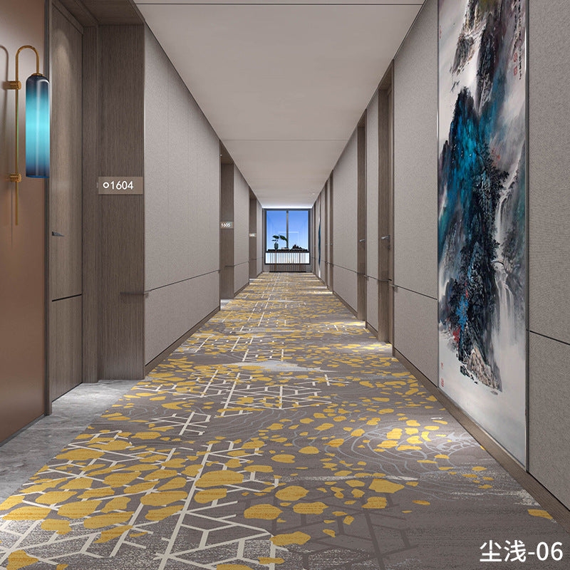 Custom hotel corridor aisle carpet, thickened 800g, fire-retardant, full coverage, for office buildings, offices, living rooms, bedrooms, and commercial use