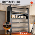 Heightened kitchen steel storage all-in-one column storage cabinet with wheels multi-layer floor-standing storage rack movable cupboard cupboard