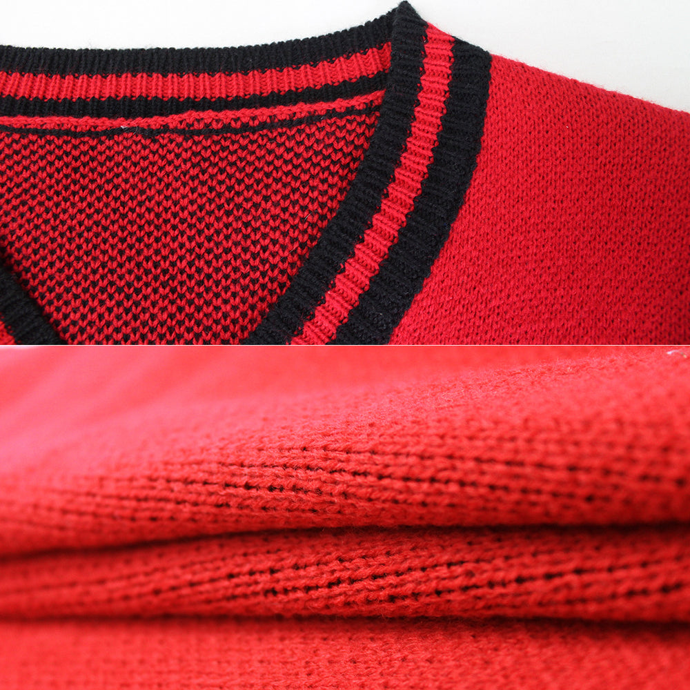 Autumn/winter european and american cross-border   hot-selling women's v-neck fitted pullover knit sweater with f letter detail