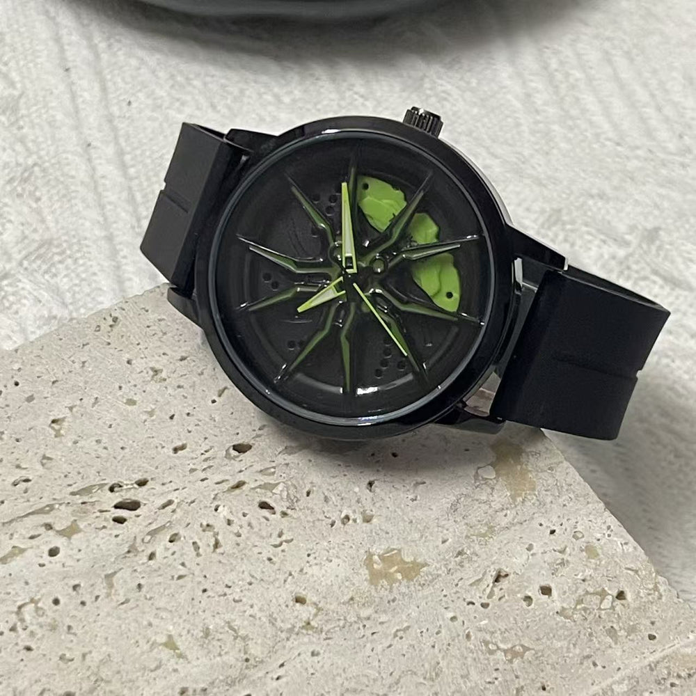 2025 men's automatic (non-mechanical) quartz watch - unique, trendy, asymmetrical design with silicone strap for export