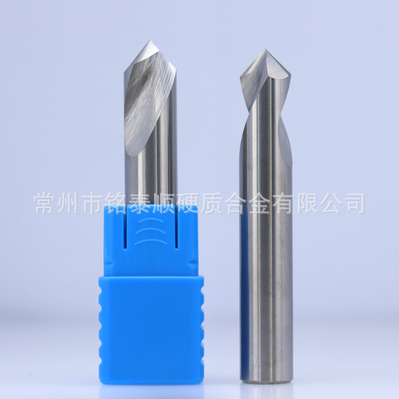 Chamfer cutter 55 degree aluminum milling cutter fixed point drill integral carbide tungsten steel milling cutter numerical control cutter cnc chamfer drill