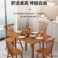 Dining tablefor homesmall apartment solid wood foldable dining table modern casual multifunctional rotatethickened desktop dining table