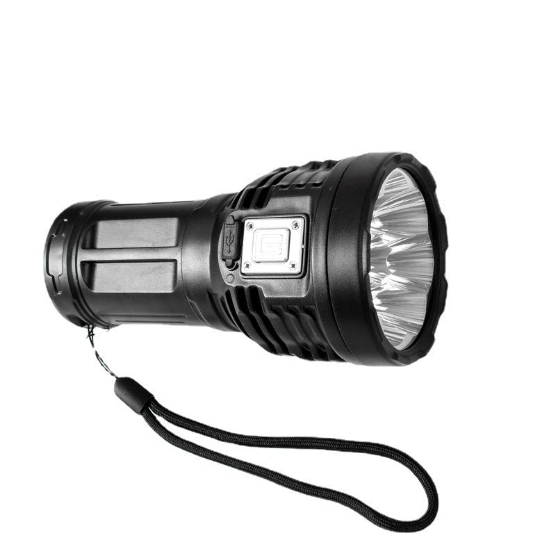 Cross-border outdoor multi-function led flashlight octa-core strong light flashlight usb charging super bright small xenon flashlight