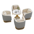 Hotel lobby sofa chair rest area reception booth sales office reception negotiation table and chair combination solid wood frame