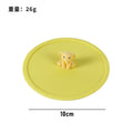 Silicone cup lid - food grade, cartoon design, creative, dustproof, leak-proof tea cup/water cup lid - multi-purpose sealed fresh-keeping lid