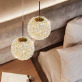 Bedroom bedside pendant light  new french light luxury high-end crystal small pendant lamp creative art decorative light