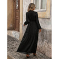 Export1688  fashioncasualpure color daily lace lace long sleevesdress