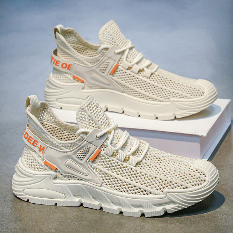 Men's summer new arrivals: breathable mesh casual shoes - lightweight, soft sole, shock-absorbing athletic sneakers for students
