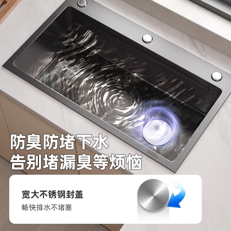 Nojo sink large single slot double slot modified single slot thickened sus304 stainless steel kitchen for home vegetable washing table top middle and bottom