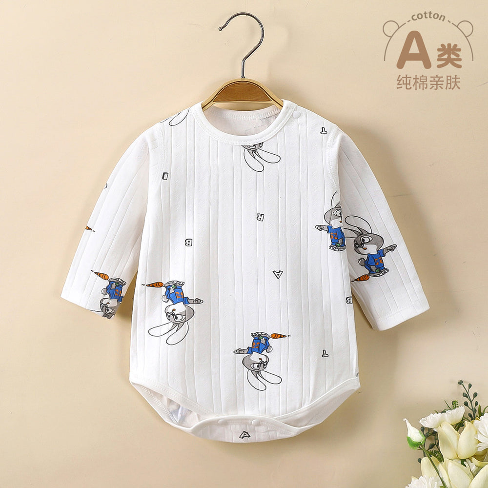 Newborn baby clothes boneless thin baby jumpsuit spring & fall monk suit bag butt suit triangle khaki climbing suit