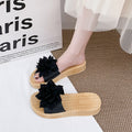 New platform sandals: 4cm wedge heel, soft sole, breathable, and stylish floral design for women