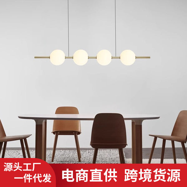 Personalized gourd dining room long chandelier advanced glass ball dining table living room study post-modern magic bean chandelier