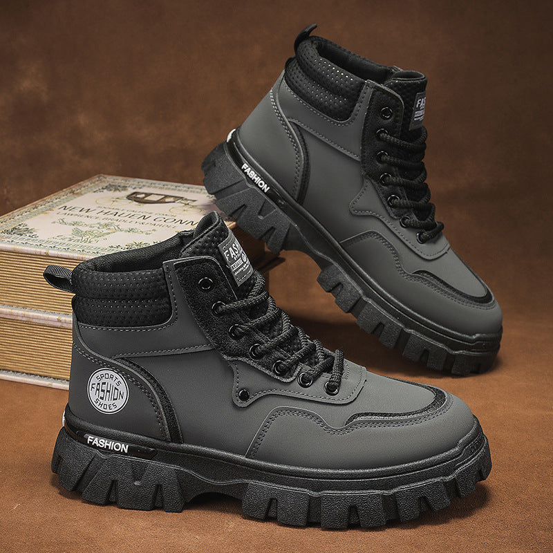 Men's shoes: new autumn 2025 men's martin boots - trendy, versatile work boots, slip-resistant, wear-resistant, thick-soled desert boots