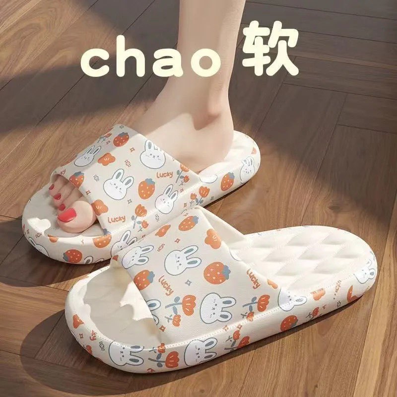 Women's slippers 2025 summer ins trendy indoor couple home student dorm beach travel sandals men's slippers